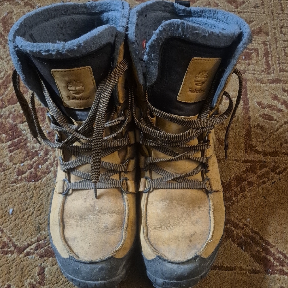 Timberland Tan and Black Men's Boots